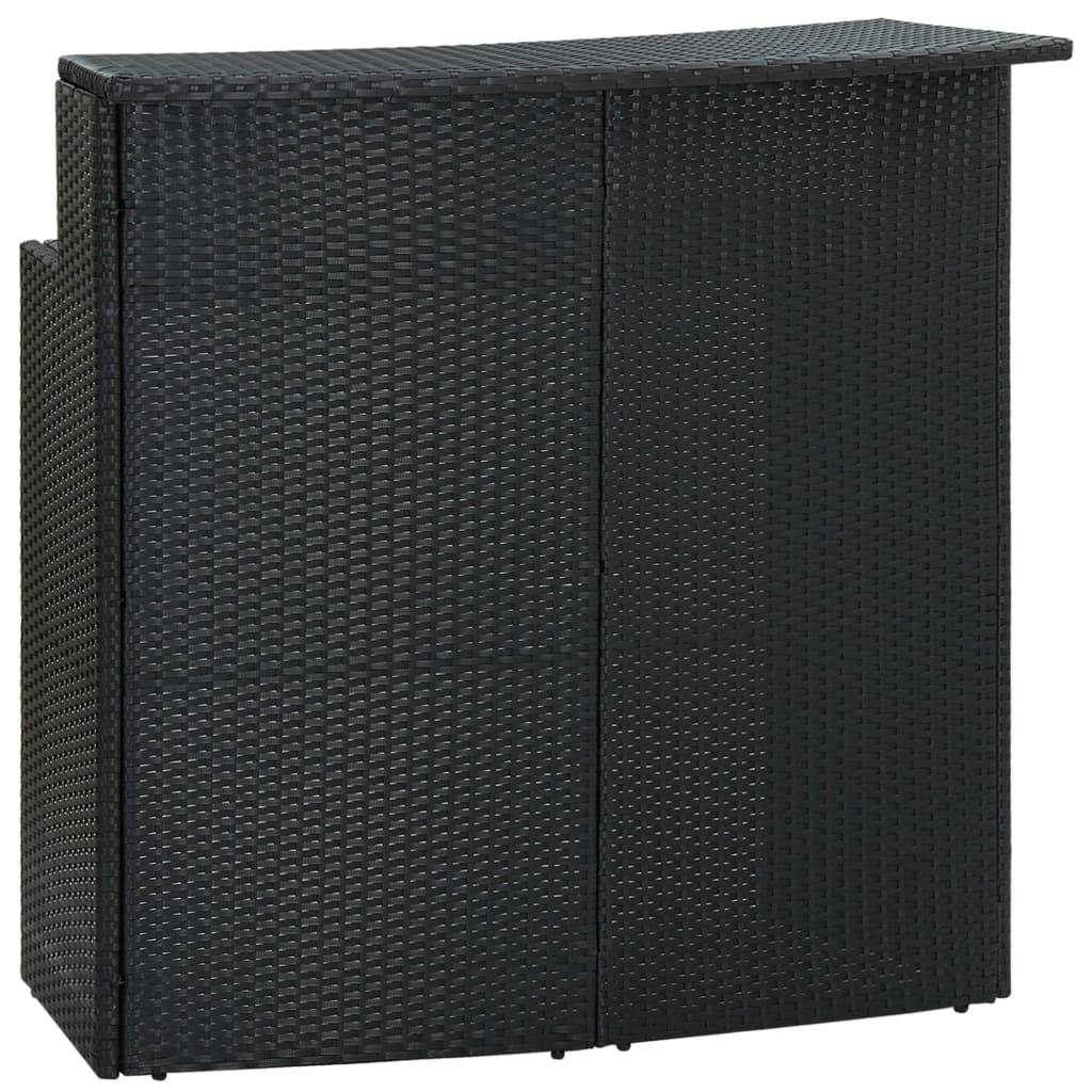 Helloshop26 - Ensemble de bar de jardin 3 pièces 120 x 55 x 110 cm noir - Image 5
