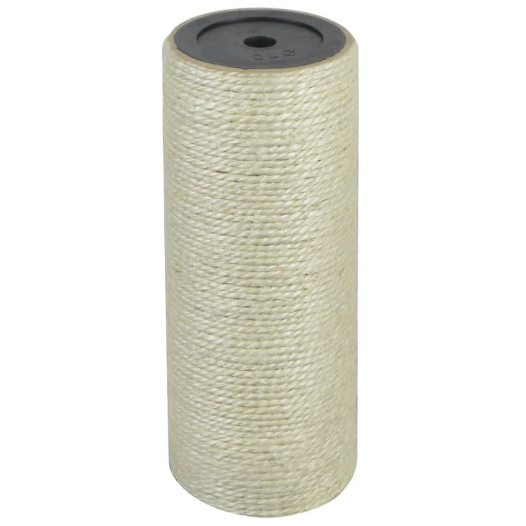 Griffoir pour chats sisal et bois beige 8 x 8 x 20 cm - PANGIVO - Image 1