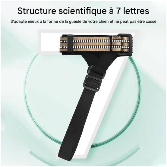 Muselière confortable pour chien kaki taille M ajustable - Lytech - Image 4
