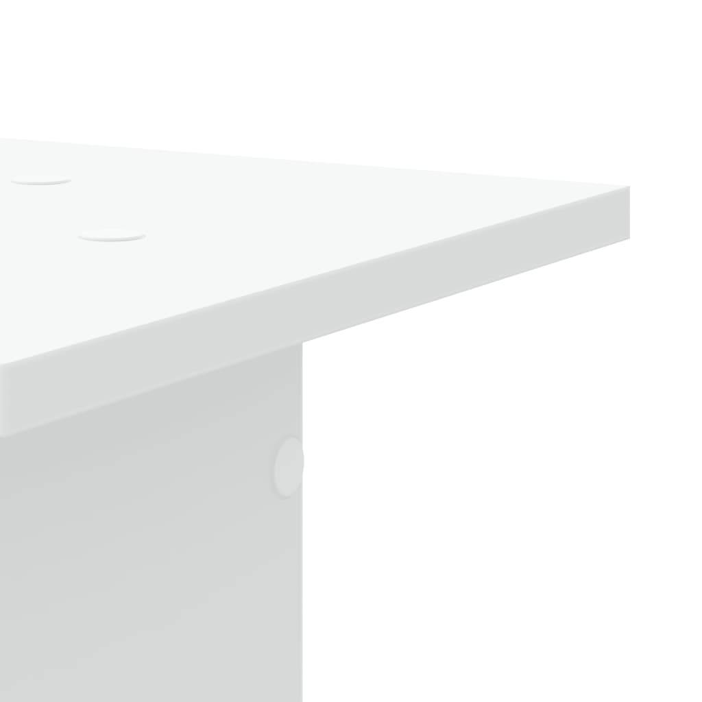 Vidaxl - Supports pour plantes 2 pcs blanc 30x30x95 cm bois d'ingénierie vidaXL 3307873 - Image 8