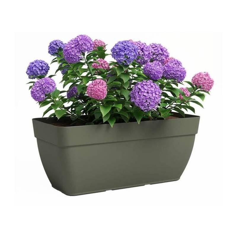 Jardiniere - Plastique - Vert Sec - Rectangulaire - L57,9 X P37 X H33,5cm - Artevasi - Image 2