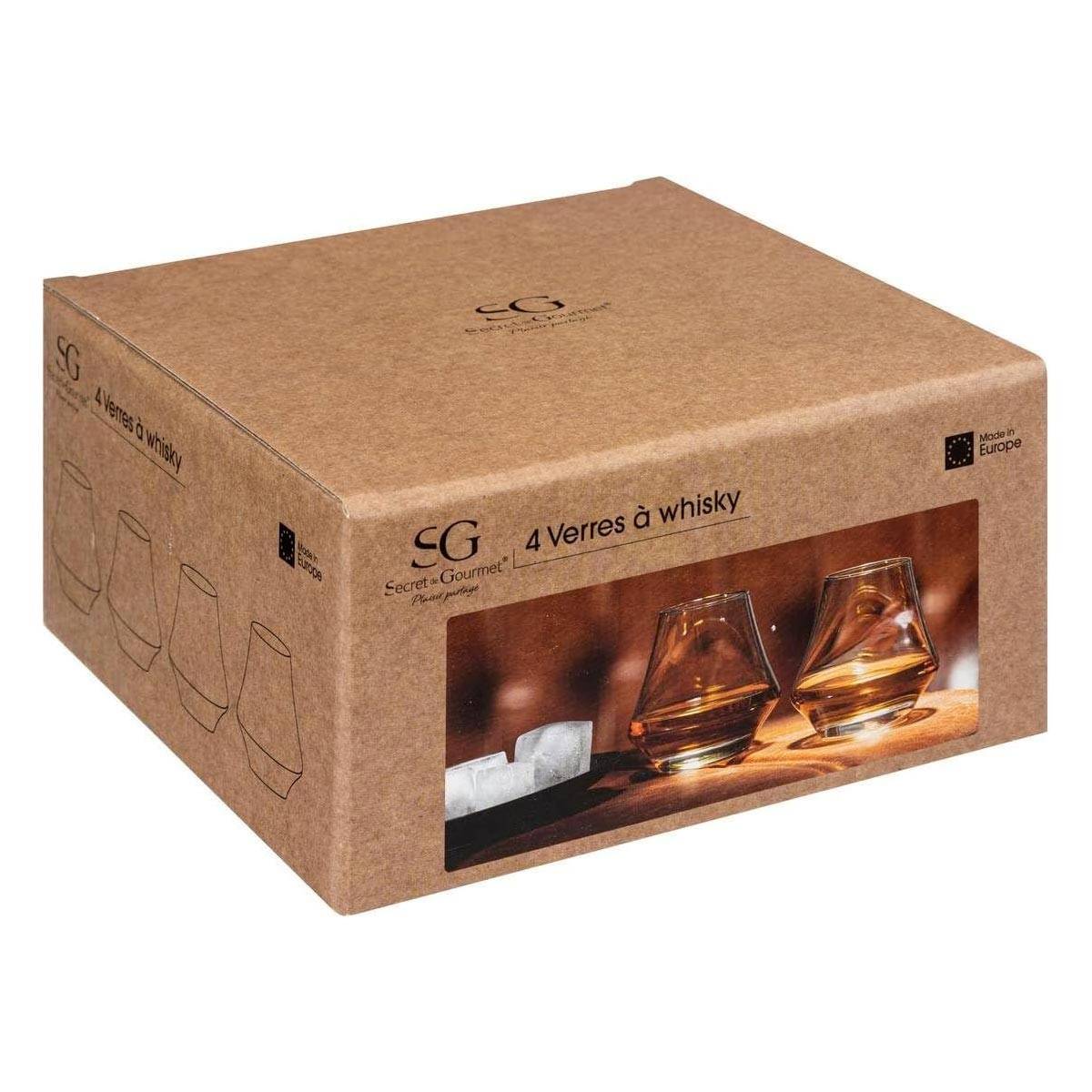 Lot de 4 Verres à Whisky "Arome" 29cl Transparent - Image 3