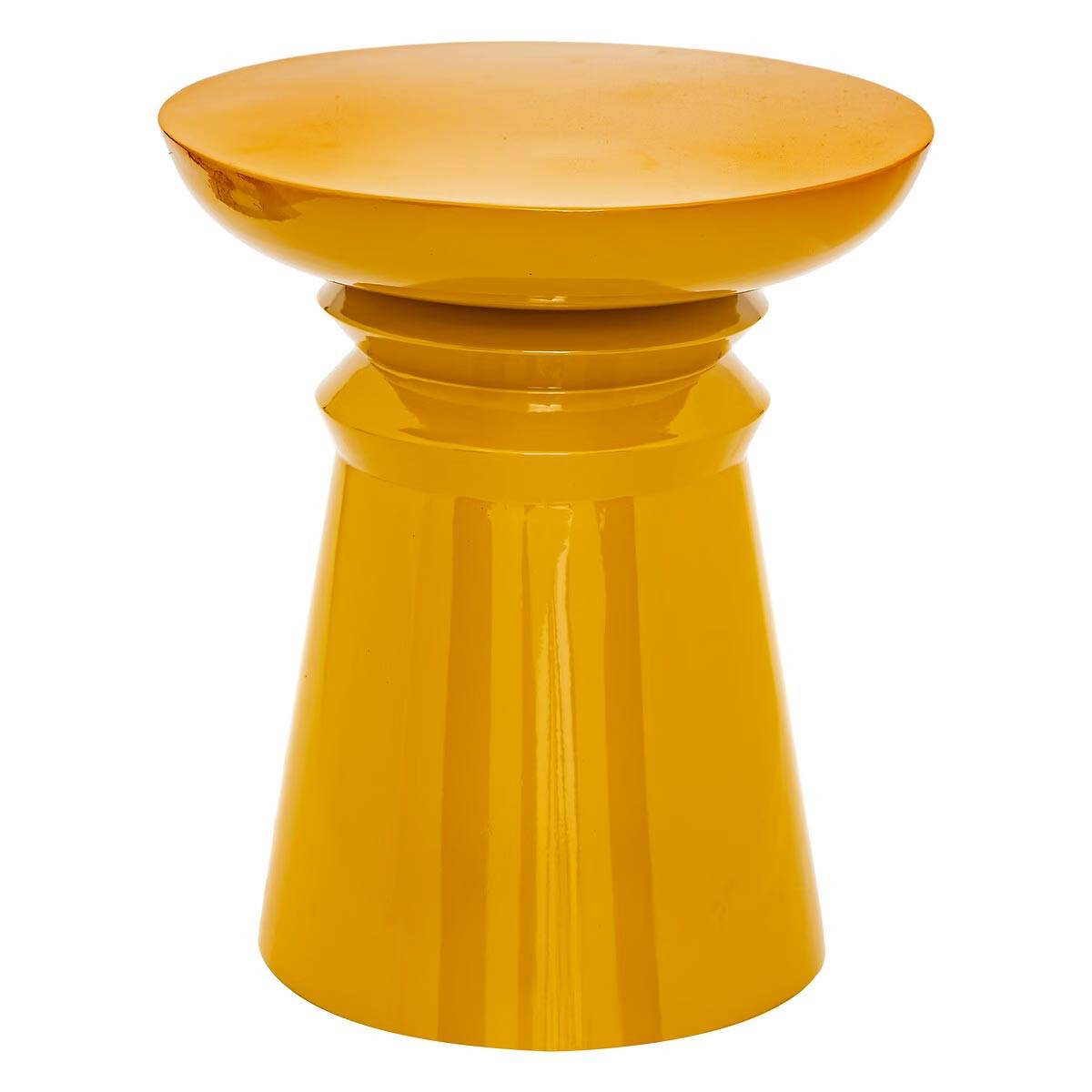 Table d'Appoint Totem "Jaya" 43cm Moutarde - Image 1