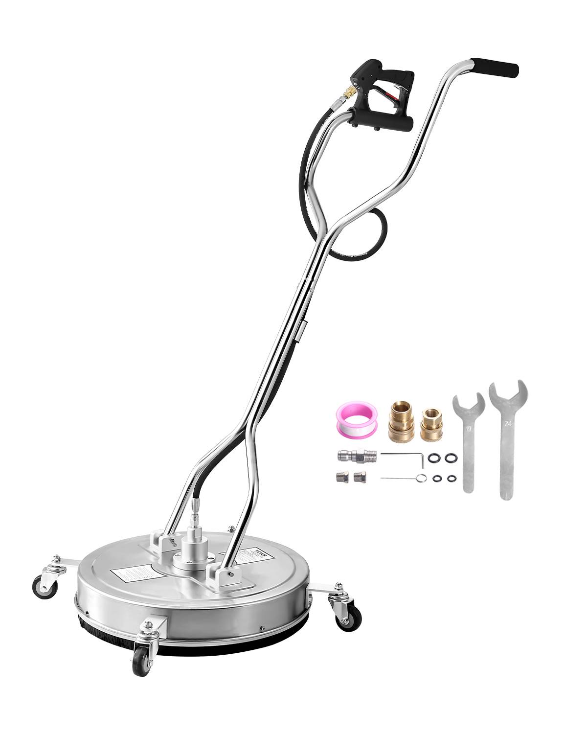 VEVOR Nettoyeur surface HP 558mm, acier inox, 310 bar, double poignée. - Image 1