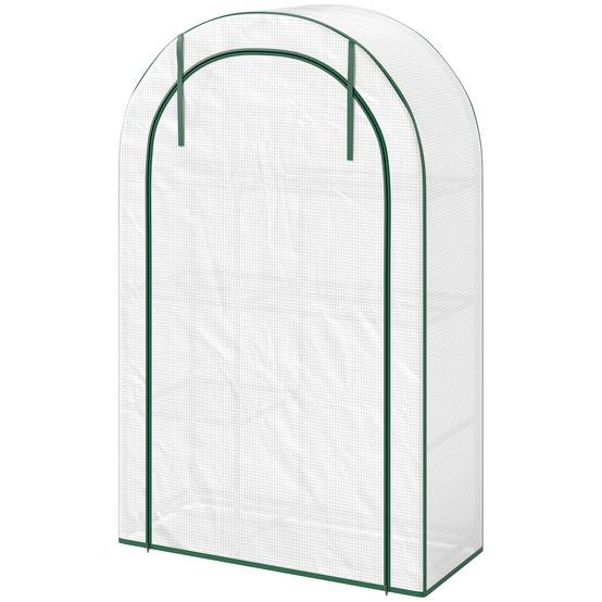 Mini serre jardin acier 4 niveaux protection semis 100x45x160cm blanc - ComfortXL Outdoor Living - Image 2