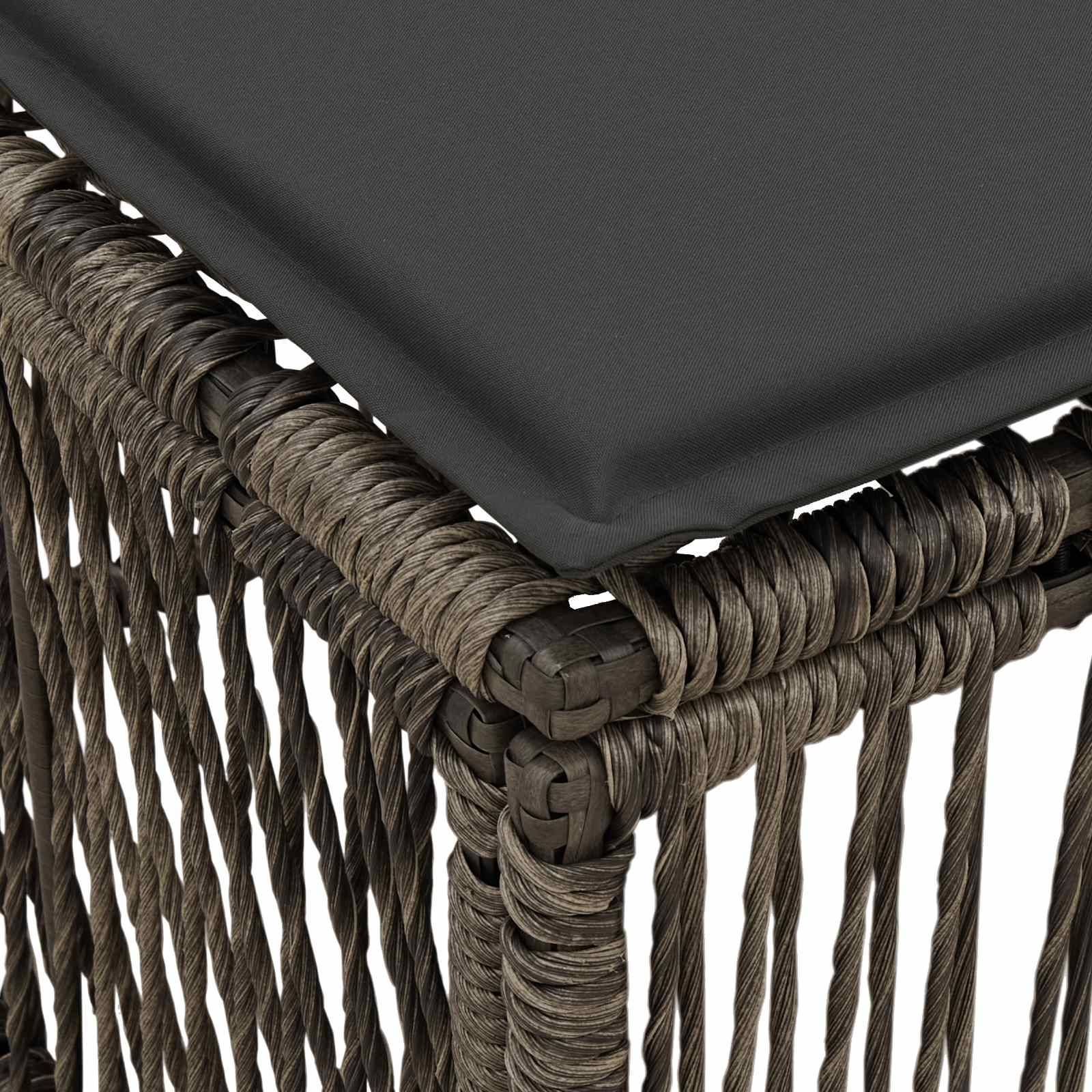 Vidaxl - Tabouret Gris polyrotin vidaXL 42026723 - Image 6