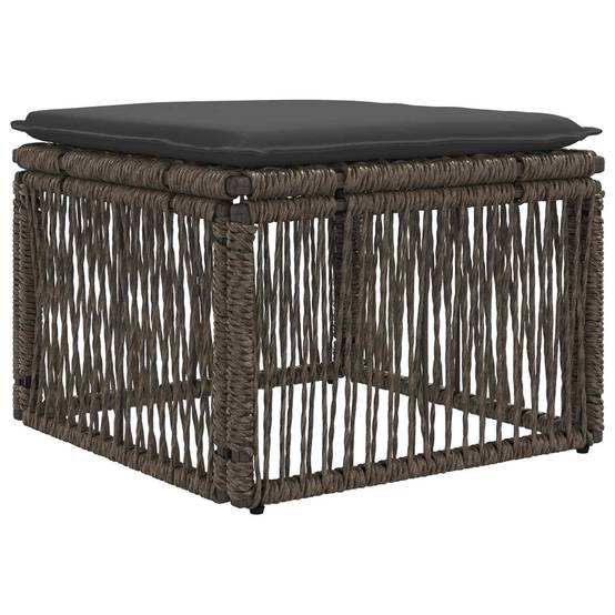 Vidaxl - Tabouret Gris polyrotin vidaXL 42026723 - Image 2