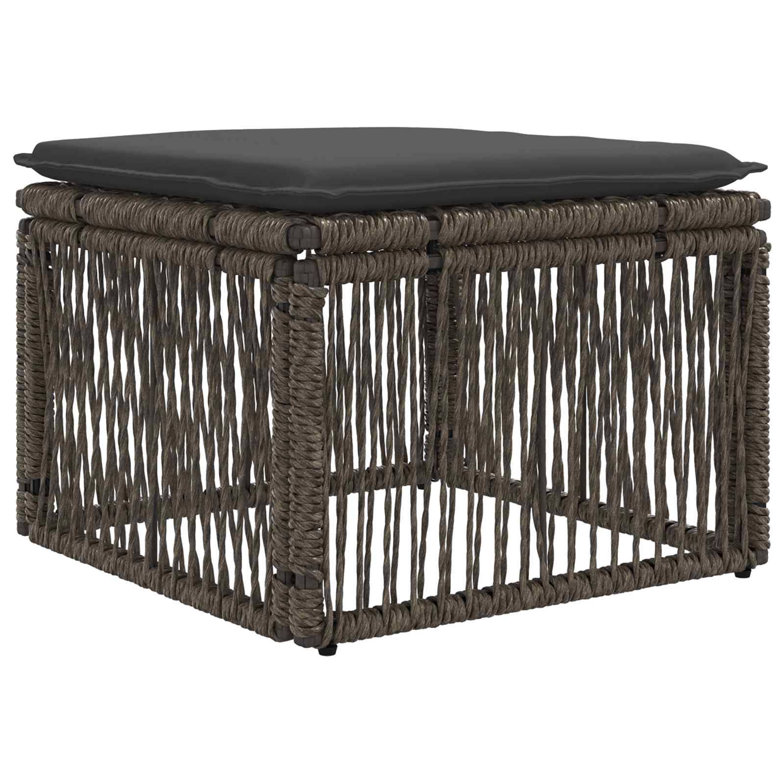 Vidaxl - Tabouret Gris polyrotin vidaXL 42026723 - Image 2