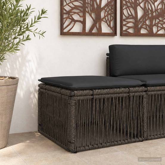 Vidaxl - Tabouret Gris polyrotin vidaXL 42026723 - Image 1