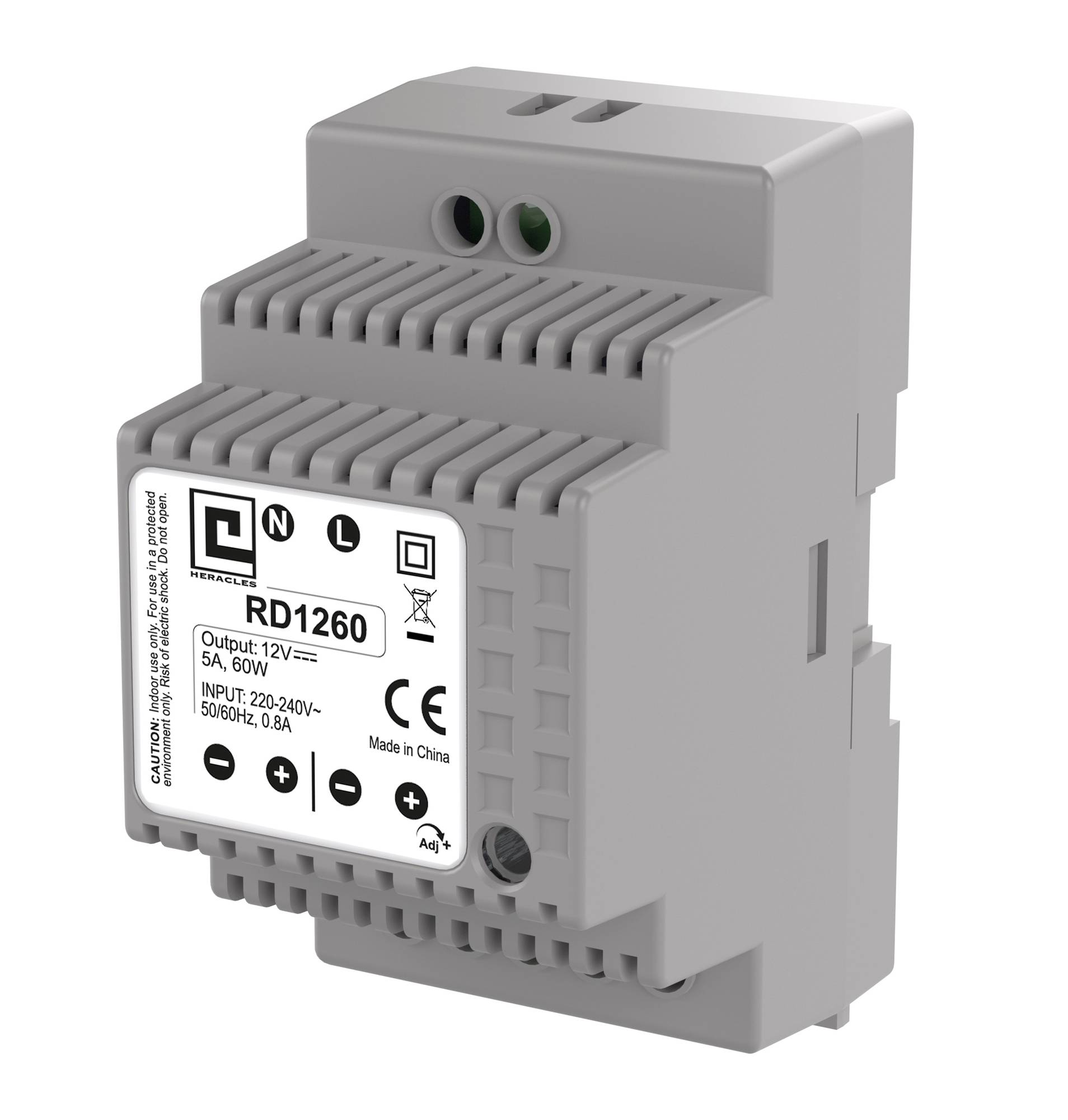 Alimentation à découpage rail DIN 3MOD 5A 60W - HERACLES - PCA ...