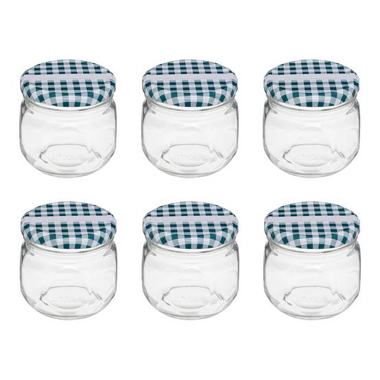 Lot de 6 Pots à Confiture en Verre "Jarro" 0,3L Transparent - Image 1