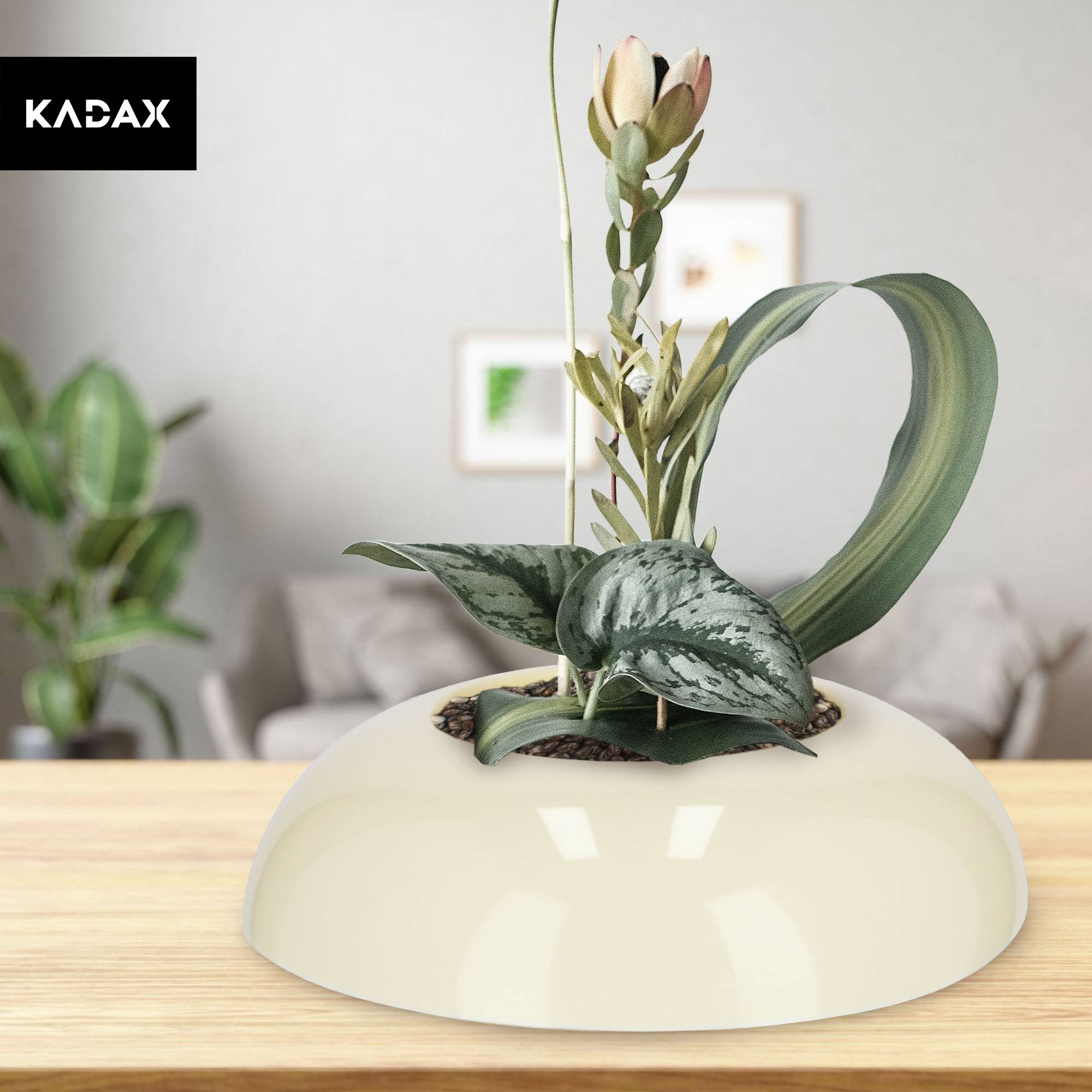 Ikebana 12cm Cache-Pot Créatif - Crème, Plantes & Décorations - Image 6