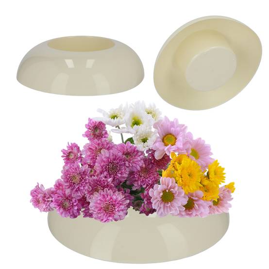Ikebana 12cm Cache-Pot Créatif - Crème, Plantes & Décorations - Image 1