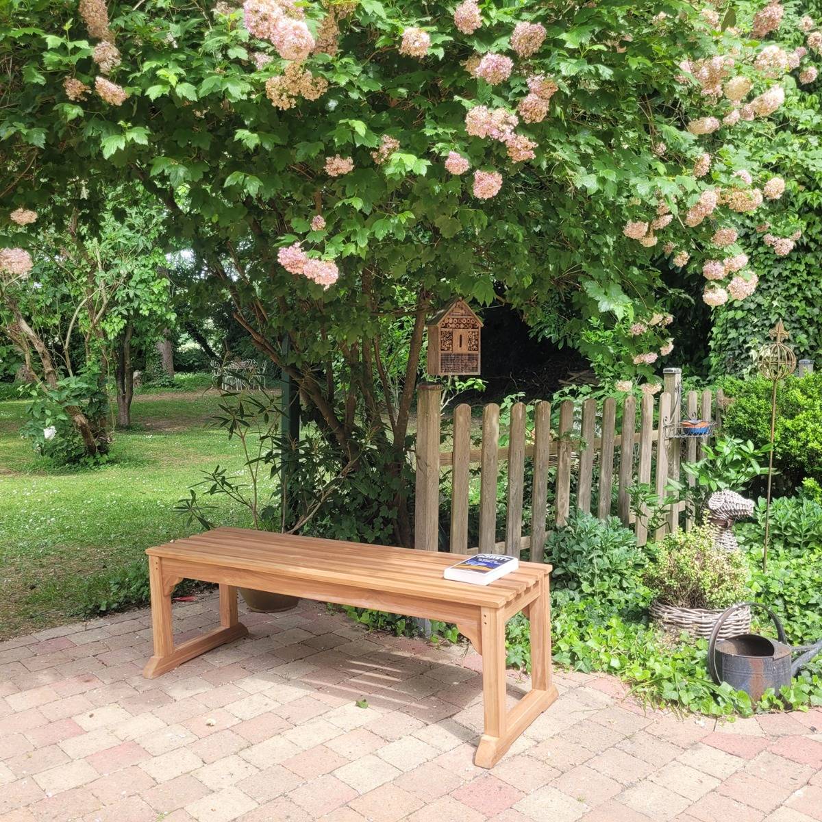 Teck'Attitude - Banc en teck massif Wimbledon 140 cm (sans dossier) - TECK'Attitude - Image 5