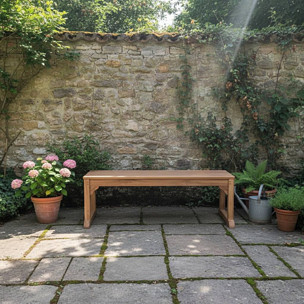 Teck'Attitude - Banc en teck massif Wimbledon 140 cm (sans dossier) - TECK'Attitude - Image 7
