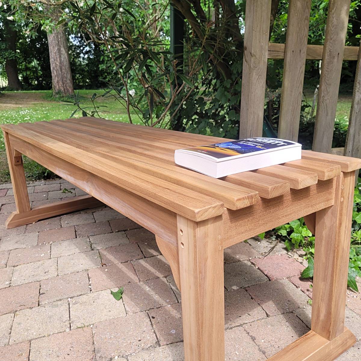 Teck'Attitude - Banc en teck massif Wimbledon 140 cm (sans dossier) - TECK'Attitude - Image 3