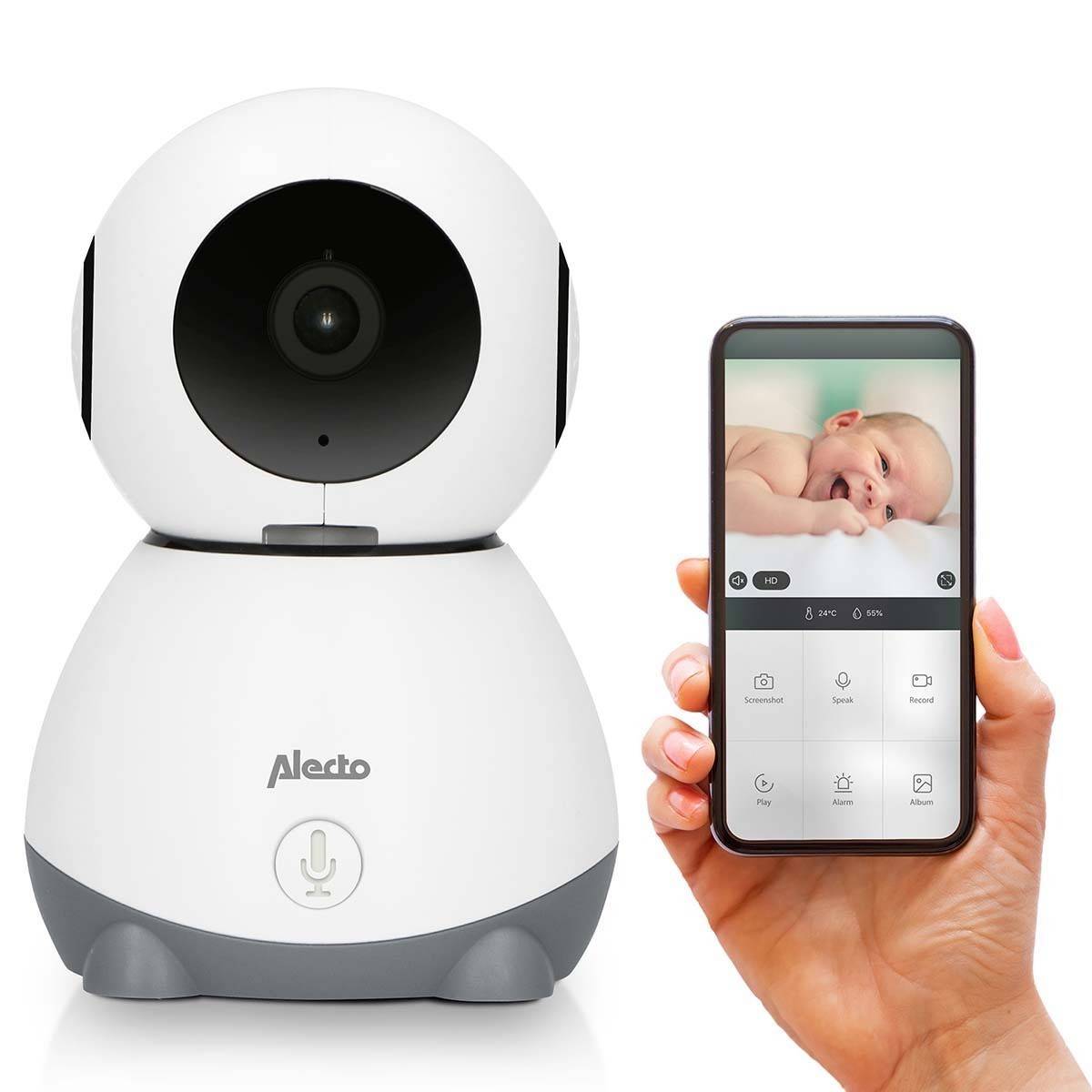 Babyphone Wi-Fi Caméra Full HD 1080p orientable Vision Nocturne Interphone Alertes Alecto - Image 10