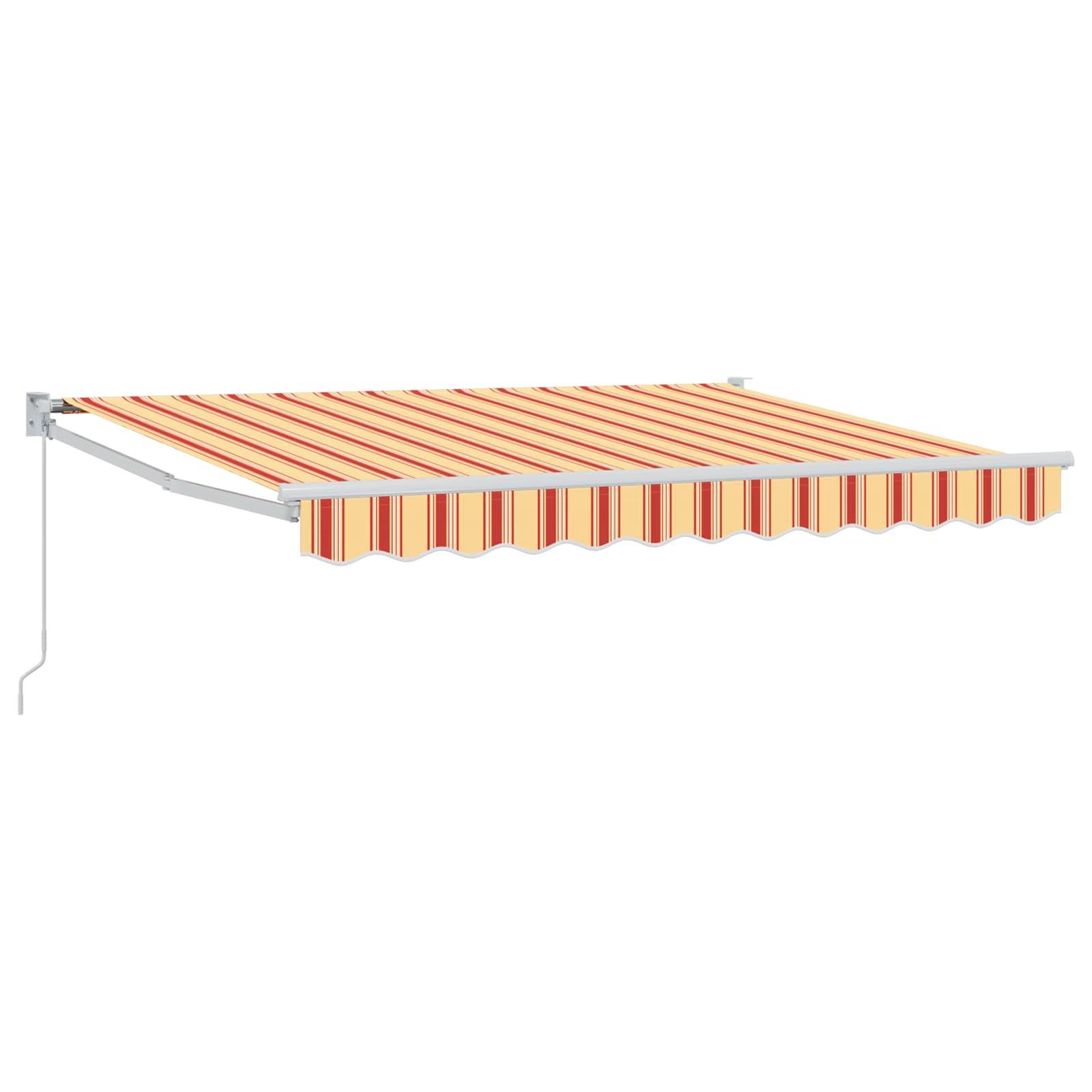 PANGIVO - Auvent rétractable aluminium jaune orange blanc 350 x 200 cm - PANGIVO - Image 2
