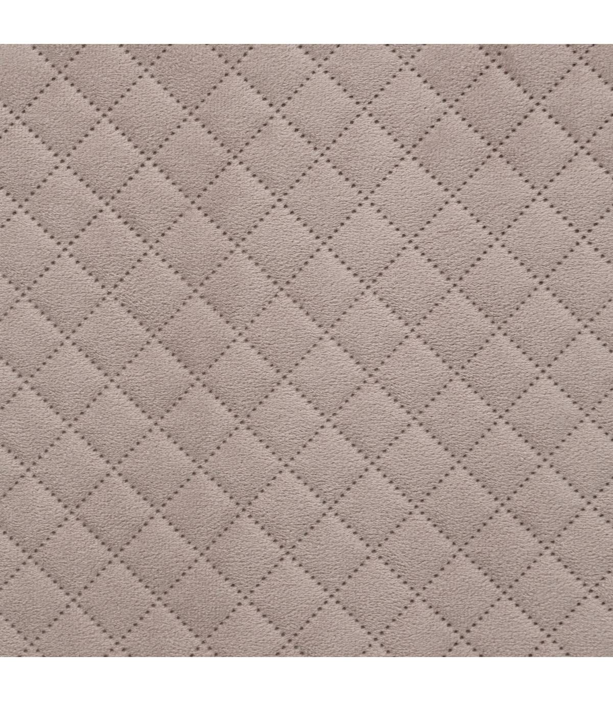 2 en 1 Pouf et Coffre de rangement en velours Beige Lin 31 x 31 cm - Image 3