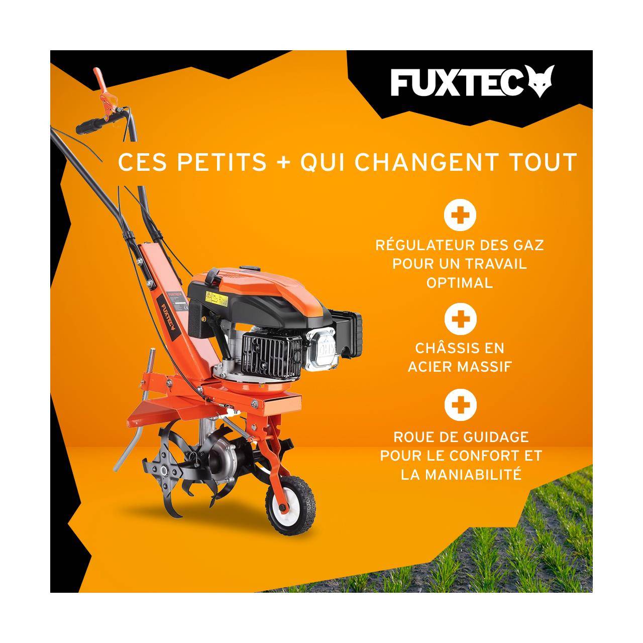 FUXTEC - Motoculteur thermique - FUXTEC FX-AF1139 - 139cm3 motobineuse largeur 36cm - Image 3