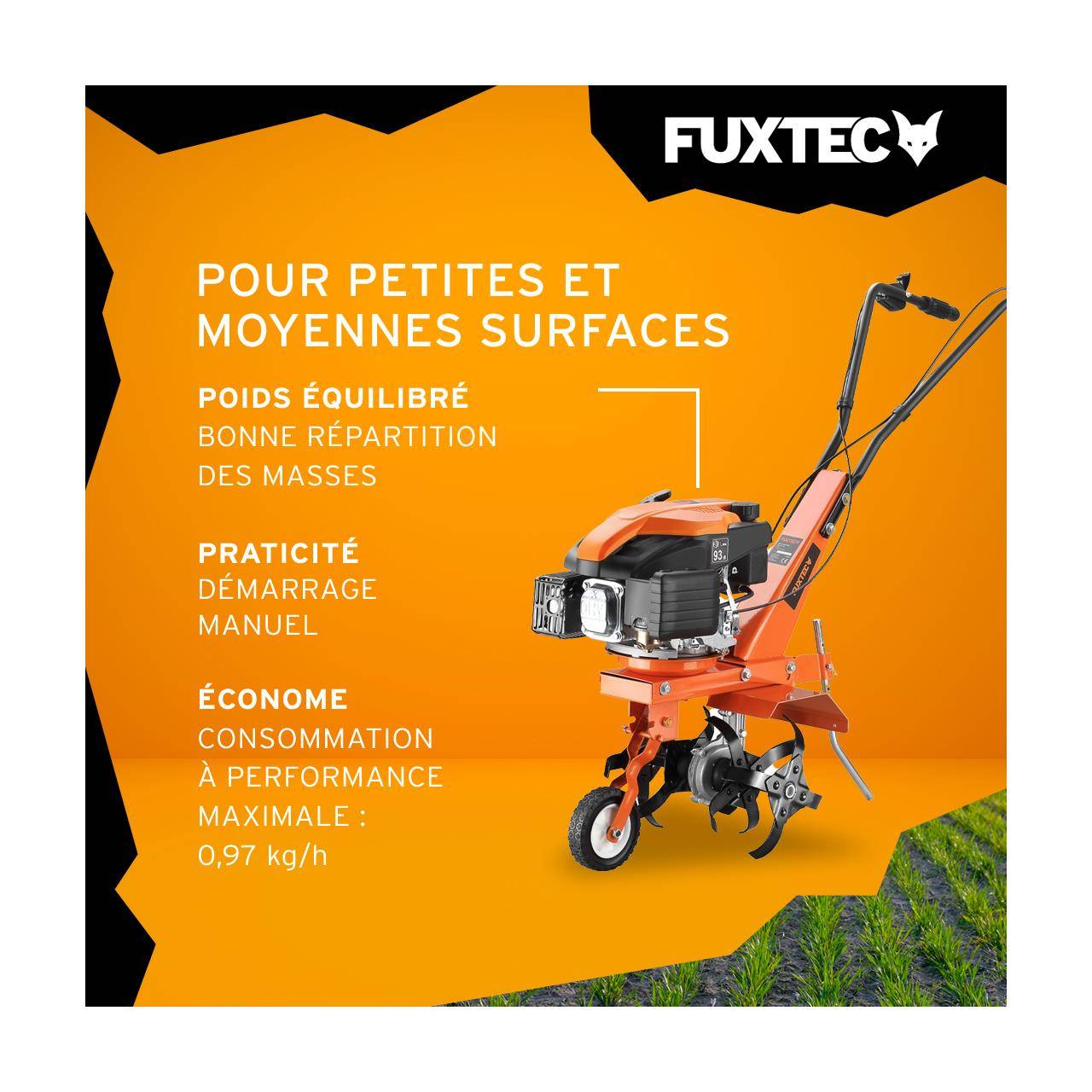 FUXTEC - Motoculteur thermique - FUXTEC FX-AF1139 - 139cm3 motobineuse largeur 36cm - Image 4