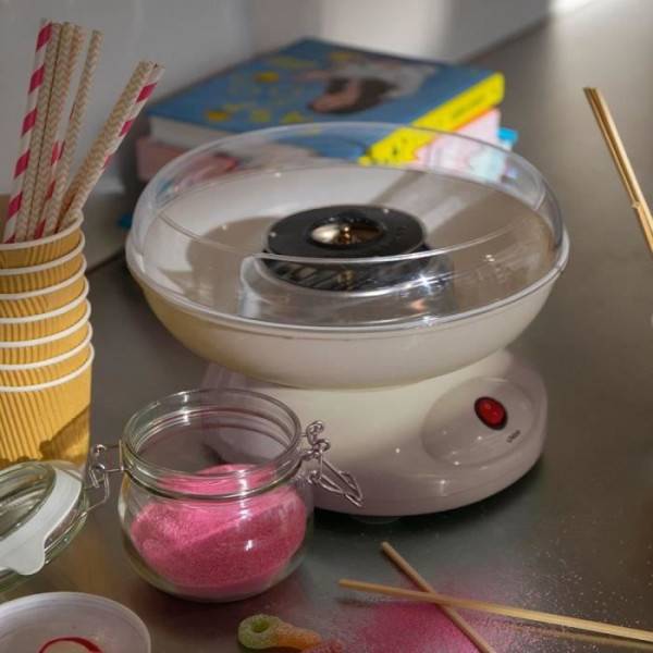 Livoo - Machine a Barbe a Papa - LIVOO - DOM468C - 450W - Cuve et couvercle amovibles - Cuillere doseuse et 10 sticks en bambou inclus - Image 4