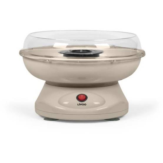 Livoo - Machine a Barbe a Papa - LIVOO - DOM468C - 450W - Cuve et couvercle amovibles - Cuillere doseuse et 10 sticks en bambou inclus - Image 1