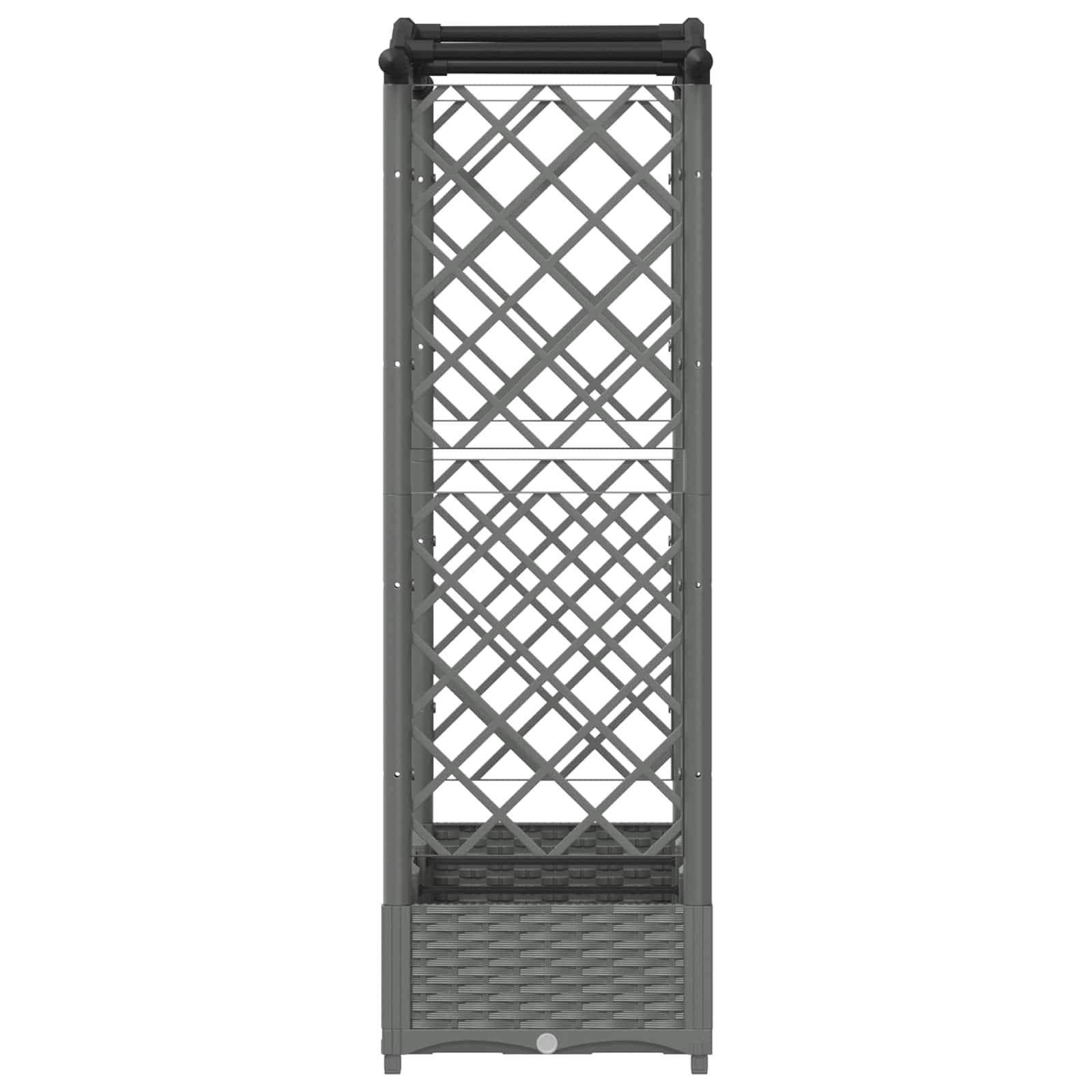 ComfortXL - Jardinière surélevée polypropylène toit courbé treillis végétaux grimpants Gris clair - ComfortXL Outdoor Living - Image 5
