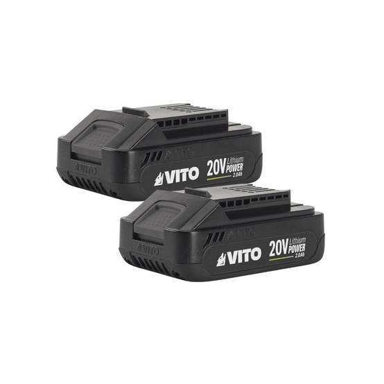 Coupe Bordure sans fil 20V + 2 Batteries 2AH + Chargeur + Jeu de 20 lames coupantes VITO - Image 3