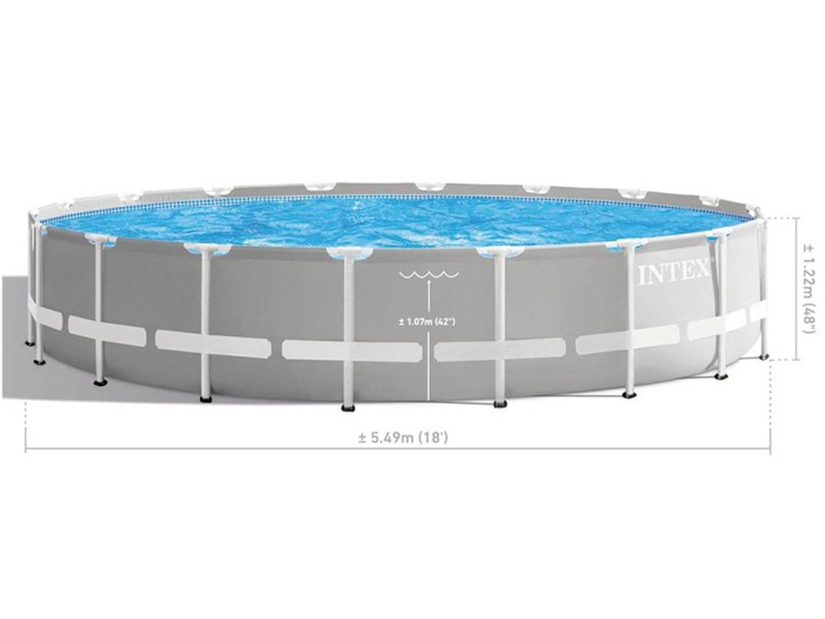 Piscine tubulaire Prism Frame ronde 5,49 x 1,22 m - Intex - Image 8