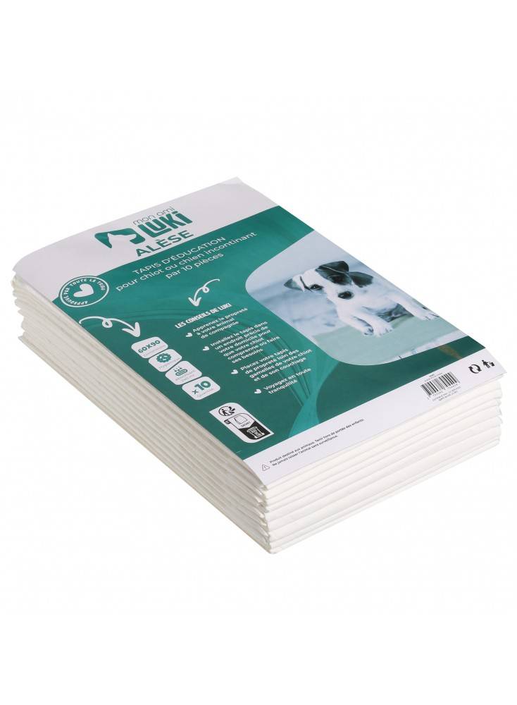 Tapis d'education - tres absorbant BLANC taille 90x60CM - Mon Ami Luki - Image 1