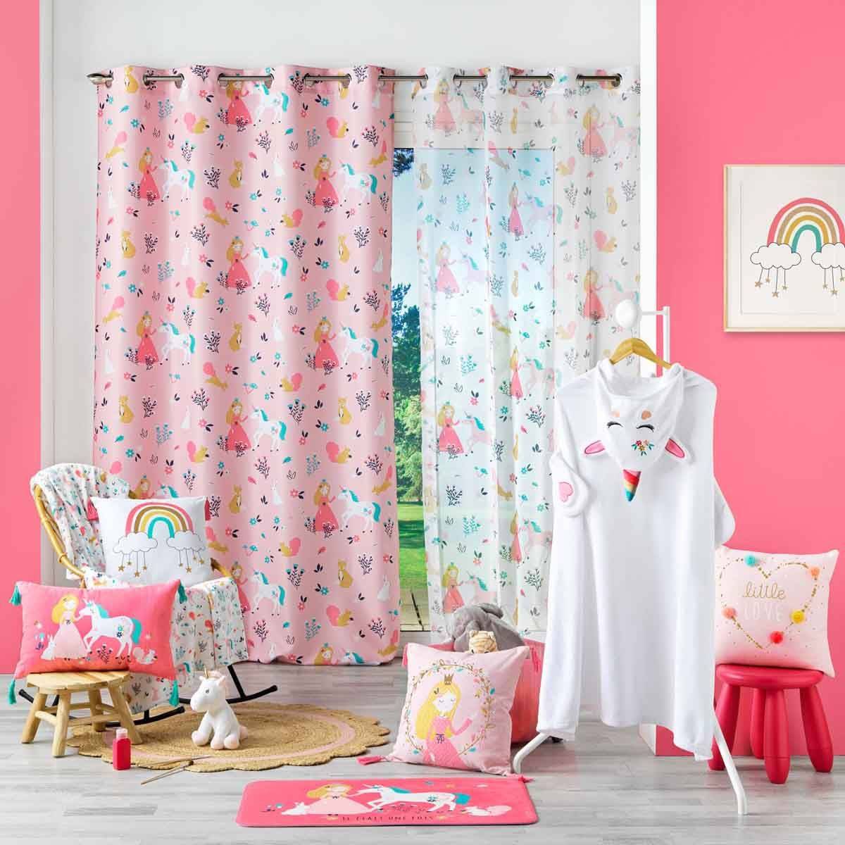Tapis Déco Enfant Rond "Rosaly" 90cm Beige - Image 4