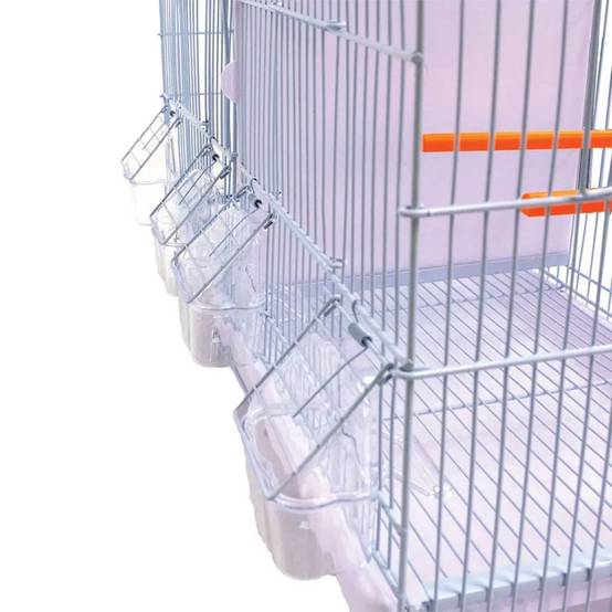 Lot de 3 cages d'élevage oiseaux équipées et superposables avec clips - Image 4