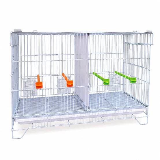 Lot de 3 cages d'élevage oiseaux équipées et superposables avec clips - Image 3