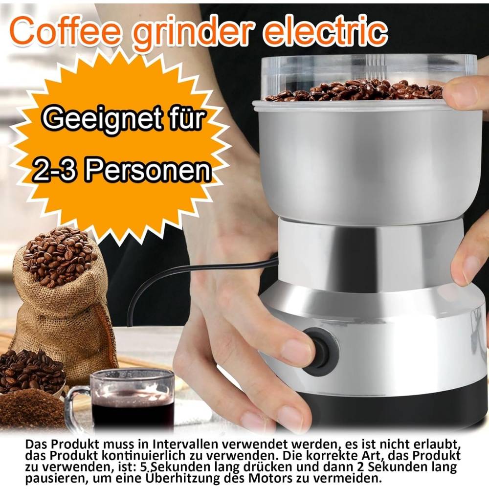 0 - Moulin à café électrique 300ml - 4 lames inox - Pour café, noix, épices - Image 3
