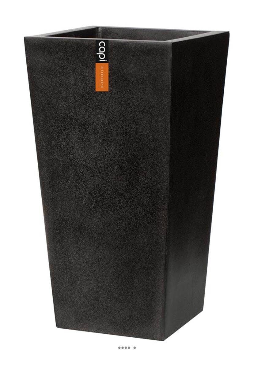 Artificielles - Bac en pures Fibres Baya Ext. carré évasé L 51 x 51 x H120 cm Noir - dimhaut: H 120 cm - couleur: Noir
