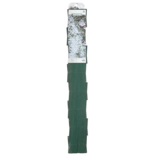 Treillis extensible plastique vert - NATURE - 100x200cm - Profil 23x7 mm - Set de fixation - Image 2