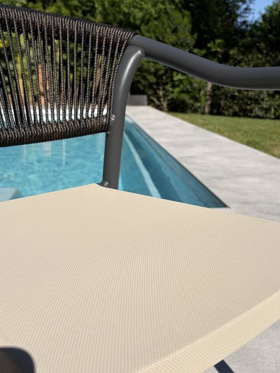 Dcb Garden - Ensemble repas de jardin 6 places en alu - Gris anthracite - LAMU - Image 7