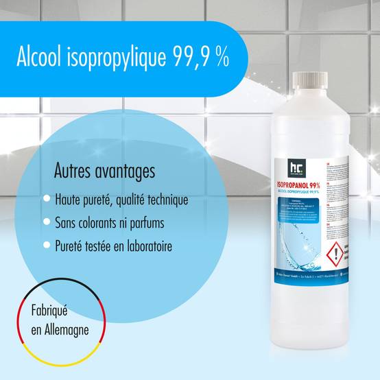 Alcool isopropylique 99,9% Höfer Chemie® en bouteille de 1 L x 3 - Image 5