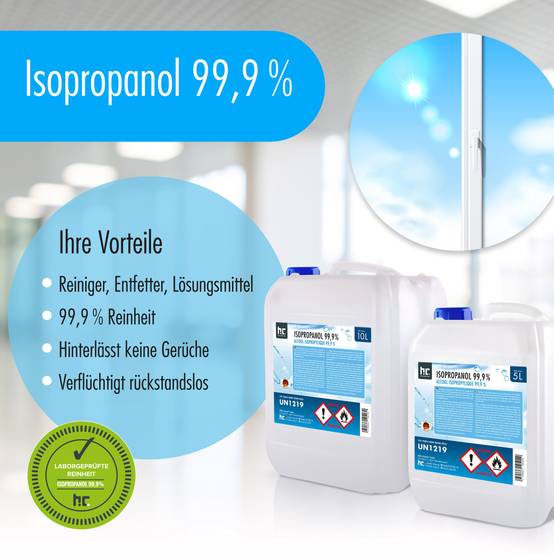 Alcool isopropylique 99,9% Höfer Chemie® en bouteille de 1 L x 3 - Image 3