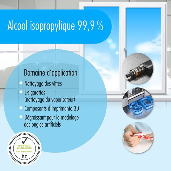 Alcool isopropylique 99,9% Höfer Chemie® en bouteille de 1 L x 3 - Image 6