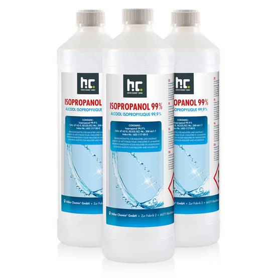Alcool isopropylique 99,9% Höfer Chemie® en bouteille de 1 L x 3 - Image 1