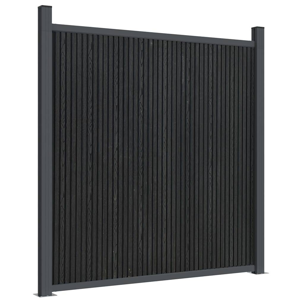 Panneau de clôture WPC gris 872 x 186 cm - PANGIVO - Image 6