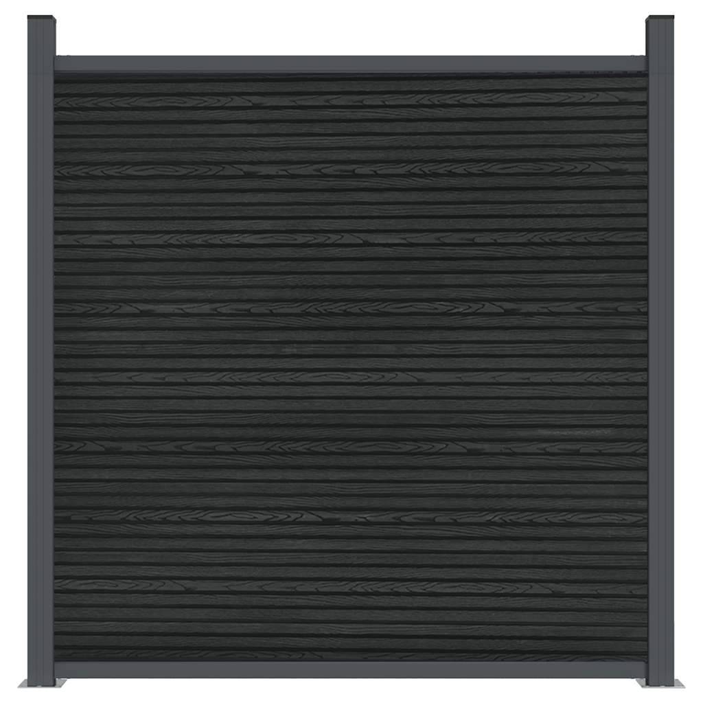 Panneau de clôture WPC gris 872 x 186 cm - PANGIVO - Image 5