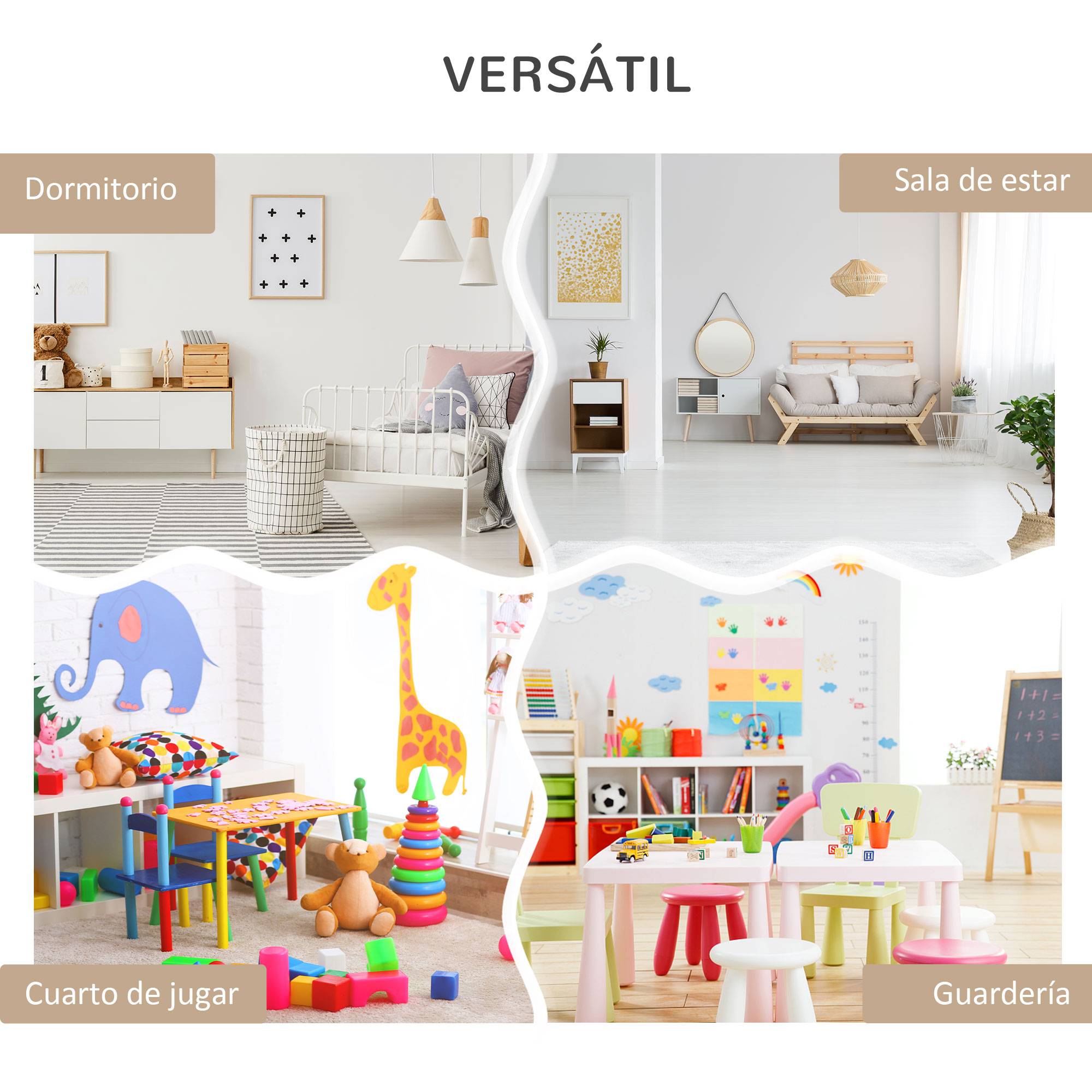 Étagère bois grise 3 compartiments 2 cubes tiroir mobile 4 roulettes rangement jouets livres 60 × 29,9 × 90 cm - Image 9
