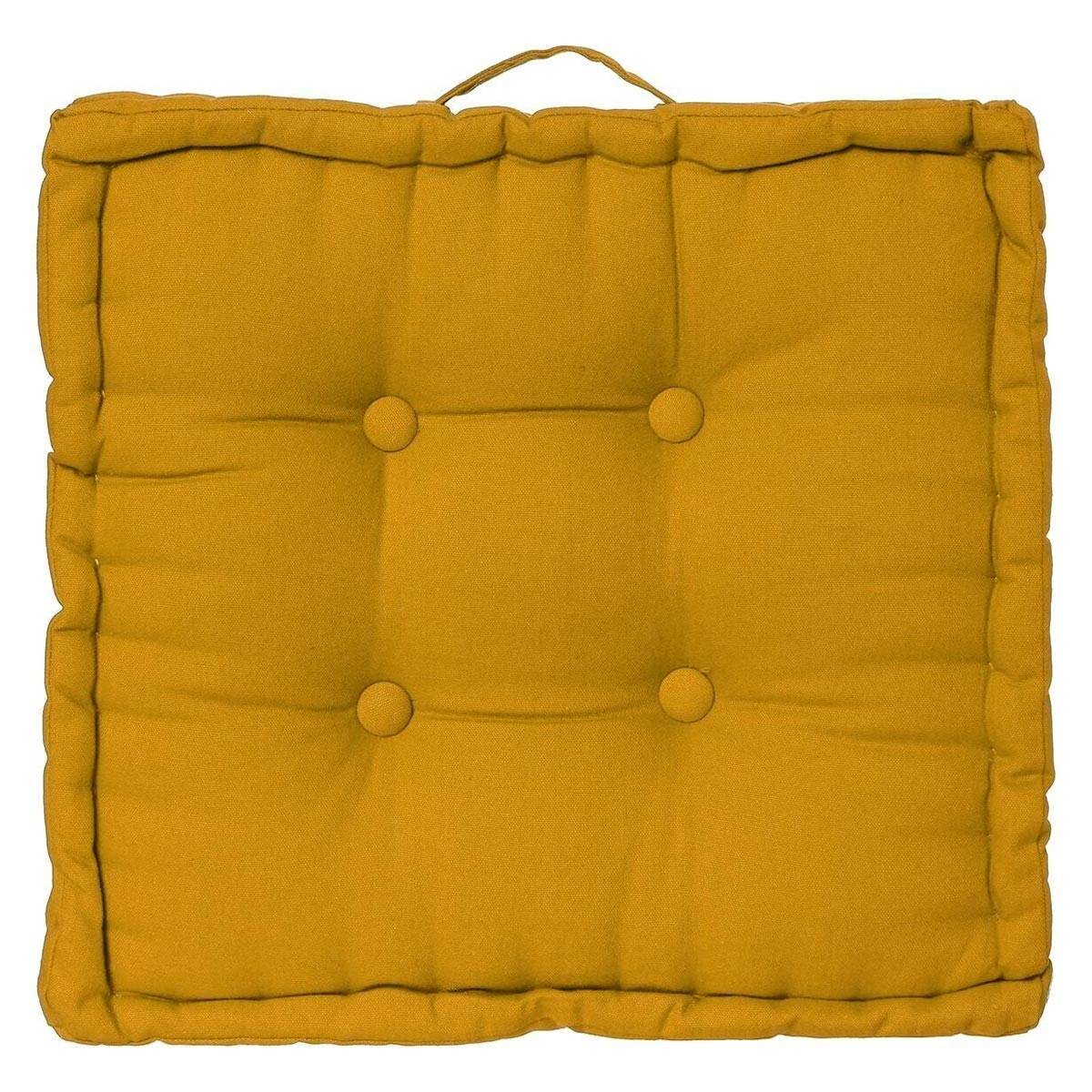 Coussin de Sol "Dorian" 40x40cm Ocre - Image 1