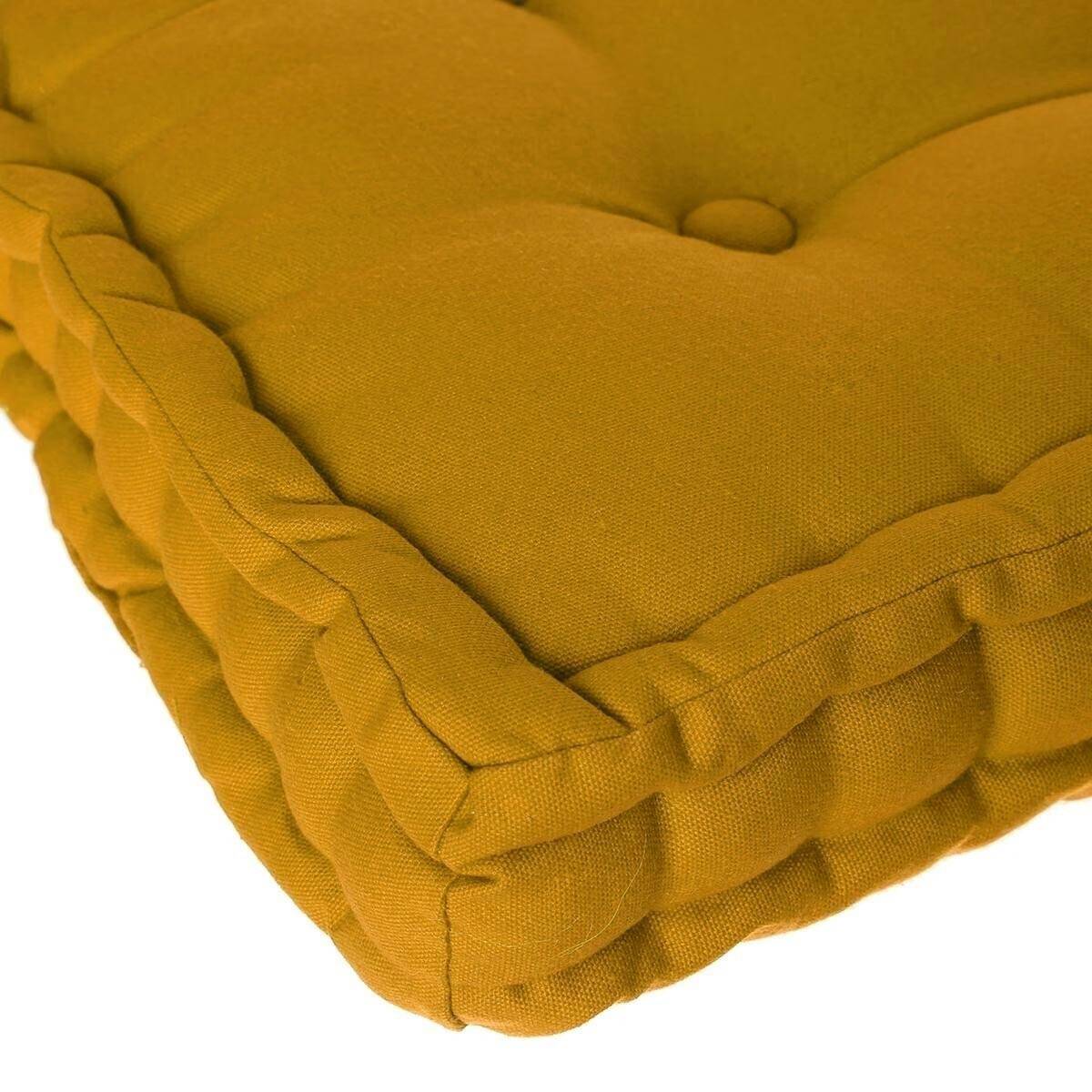 Coussin de Sol "Dorian" 40x40cm Ocre - Image 2