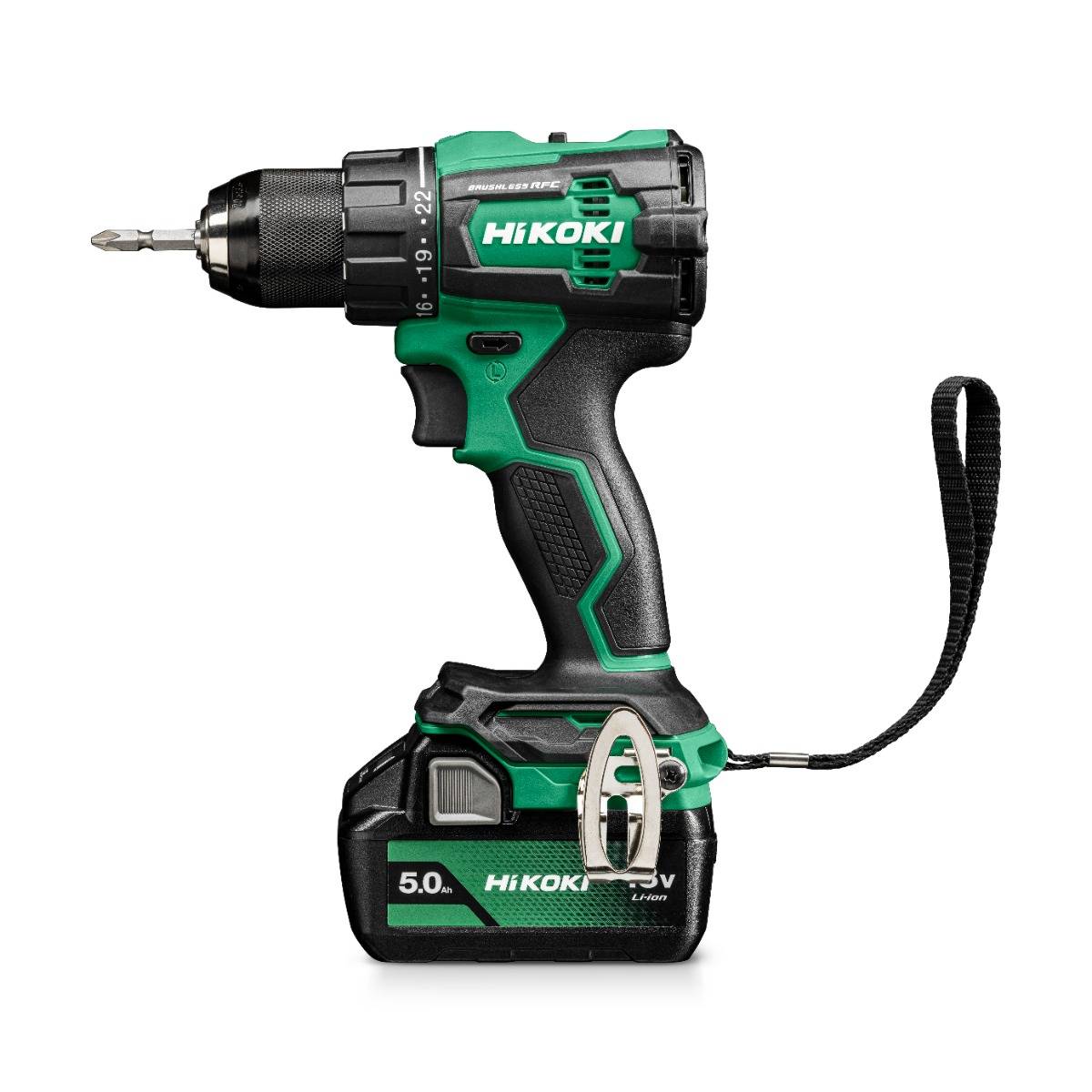 Perceuse visseuse à percussion 70Nm - HIKOKI - 2 batteries 18V 5.0Ah + chargeur en coffret - DV18DBSLWJZ - Image 2