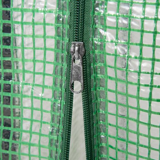 Serre Balcon Acier Plastique Hivernage Semis 100x50x150cm Vert - ComfortXL Outdoor Living - Image 7