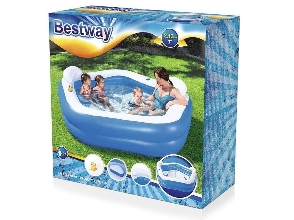 Piscine gonflable Pentagone 213 x 206 x 69 cm Bestway 54153 - Image 6